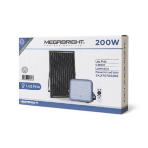 PROY.LED SOLAR 200W 6500K  INC.PANEL MEGA